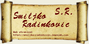 Smiljko Radinković vizit kartica